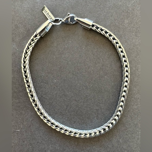 NWOT - Hickey Freeman - Men's - Steel Flat Bracelet - Picture 2 of 4